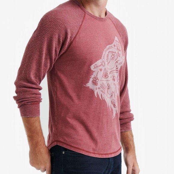 Lucky Brand long sleeve crew neck graphic tee XXLT